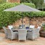 Leisuregrow Monte Carlo Stone 8 Seat Dining Outdoor Garden Furniture Set