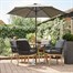 Leisuregrow Peru 4 Seat Round Outdoor Garden Furniture Dining Set