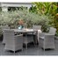 Lifestyle Garden Bermuda Grey 4 Seat Round Outdoor Garden Furniture Dining Set