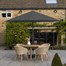 Pacific Lifestyle Anthracite 3.5m Riva Round Garden Parasol (7110)