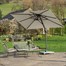Pacific Lifestyle Voyager T1 3m x 2m Rectangular Champagne Free Arm Cantilever Parasol