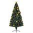 Premier 1.2m (4ft) Green Fibre Optic Artificial Christmas Tree with LED Baubles & Star (FT213402)