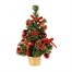 Premier 30cm (1ft) Red Dressed Christmas Artificial Tree with Pinecones, Baubles & Ribbons (TRD139604)