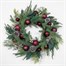 Premier 50cm Red Artificial Christmas Wreath with Holly Leaves (EP6-11Y)