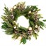Premier 50cm Silver & Gold Artificial Christmas Wreath with Holly Leaves & Cones (DF257009)