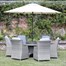 Supremo Florence 6 Seat Round Outdoor Garden Furniture Dining Set