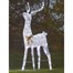 Three Kings 140cm Silver Glitter Twist Light Up Christmas Reindeer Decoration (2506051)