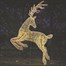 Three Kings 2.4m Gold Twist Giant Jumping Stags Light Up Christmas Decoration (2506301)