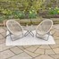 TOBS Faux Rattan Folding Outdoor Garden Furniture Lounge Set in Grey