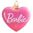Vondels Barbie Heart Logo 7.5cm Glass Christmas Ornament (6260806075013)