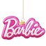 Vondels Barbie Logo 5.5cm Glass Christmas Ornament (6260806055015)