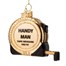 Vondels Tape Measure Shiny Gold 7cm Glass Christmas Ornament (2250101065011)
