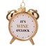 Vondels Wine O'Clock Alarm 9cm Glass Christmas Ornament (2250101090013)