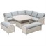 Woodlodge Antigua Pearl and Ash Grey Square Casual Corner Outdoor Garden Furniture Set