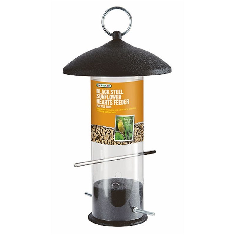 Gardman Large Black Steel Sunflower Heart Feeder A01524
