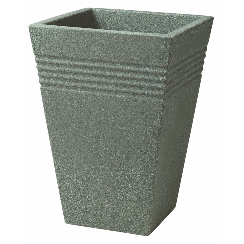 Stewart Garden Square Piazza Tall Planter - 35cm - Marble 