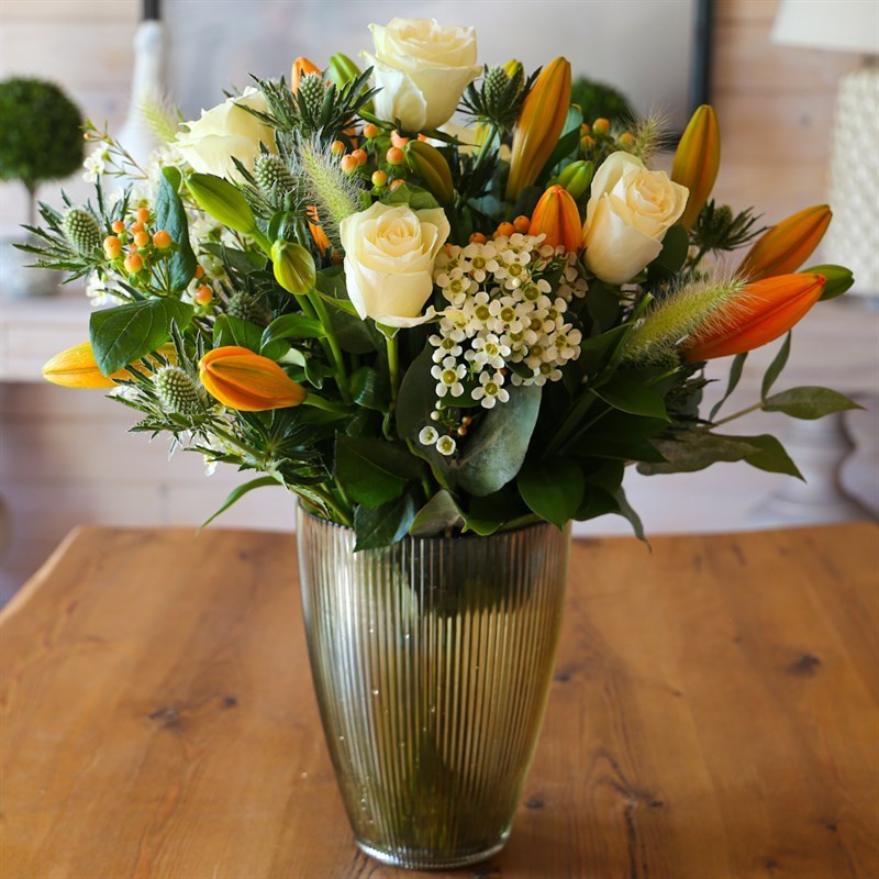 Christmas Winter Sunrise Floral Hand Tied Bouquet