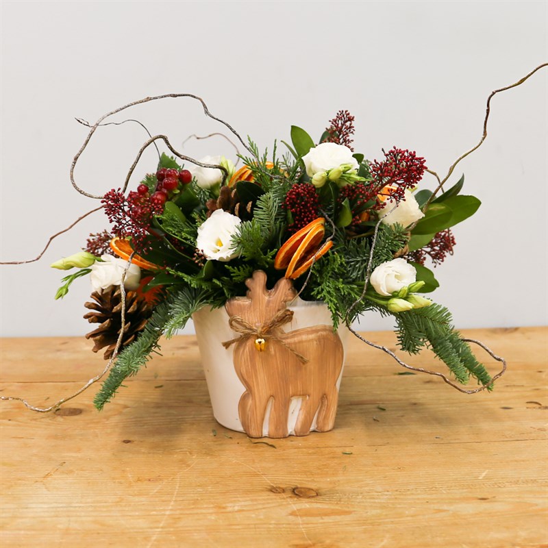 Festive floral arrangements hotsell