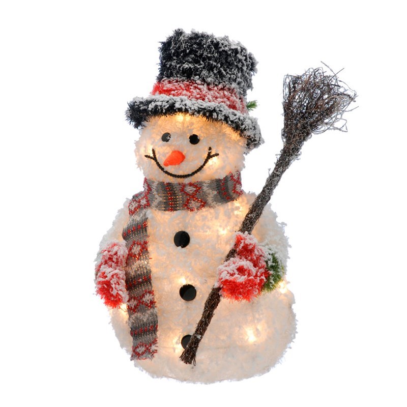 Festive 50cm Battery Operated Light Up Snowman With Broom Decoration P026434 - Light Up Snowman Outdoor Uk Festive 50cm Battery Operated Light Up Snowman With Broom Decoration P026434 - Light Up Snowman Outdoor Uk