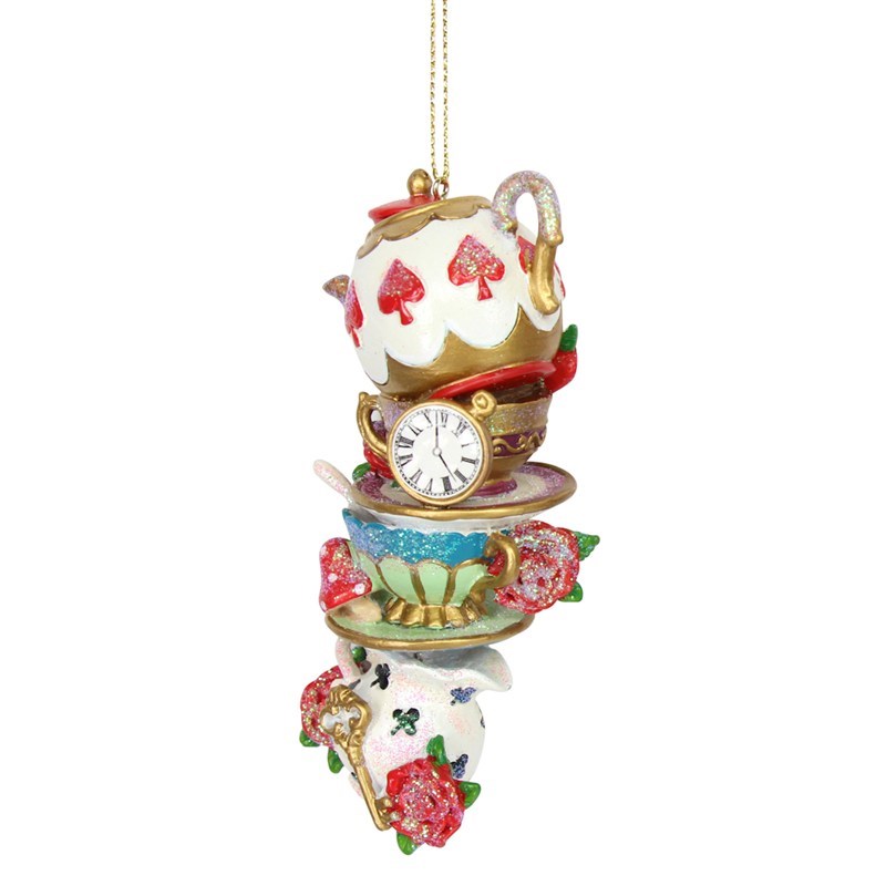 Gisela Graham Christmas Alice In Wonderland Teapot Cups
