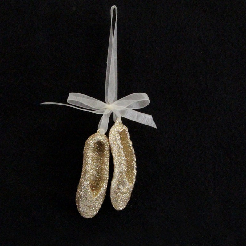 gold ballet shoes