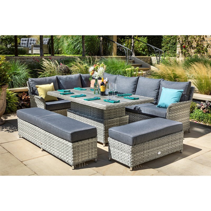 Hartman Heritage Tuscan Grand Rectangular Casual Outdoor Garden Furniture Dining Set 787161