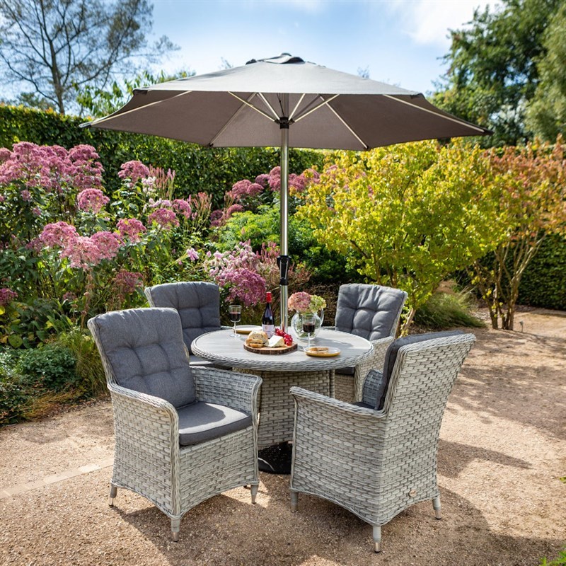 Hartman Heritage Tuscan 4 Seat Round Outdoor Garden Furniture Dining Set 787108 Hartman Heritage Tuscan 4 Seat Round, Heritage Outdoor Furniture