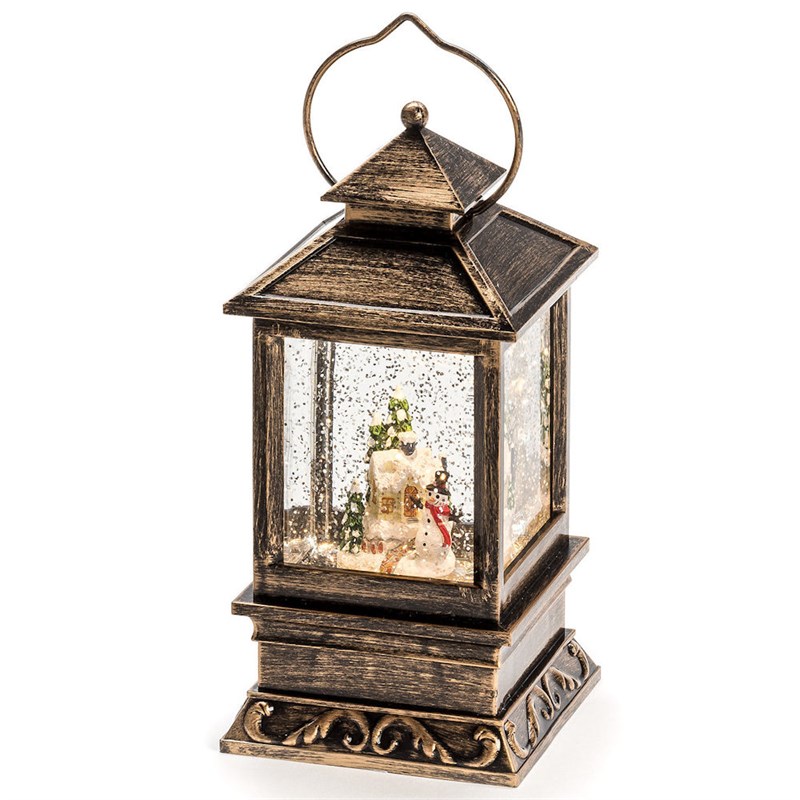 Konstsmide Mini Light Up Christmas Water Lantern With Snowman & Warm White LEDs (2808-000)