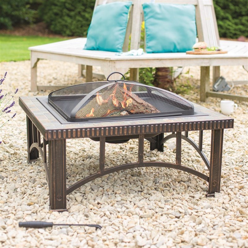 La Hacienda Rimini Mosaic Square Firepit 58144