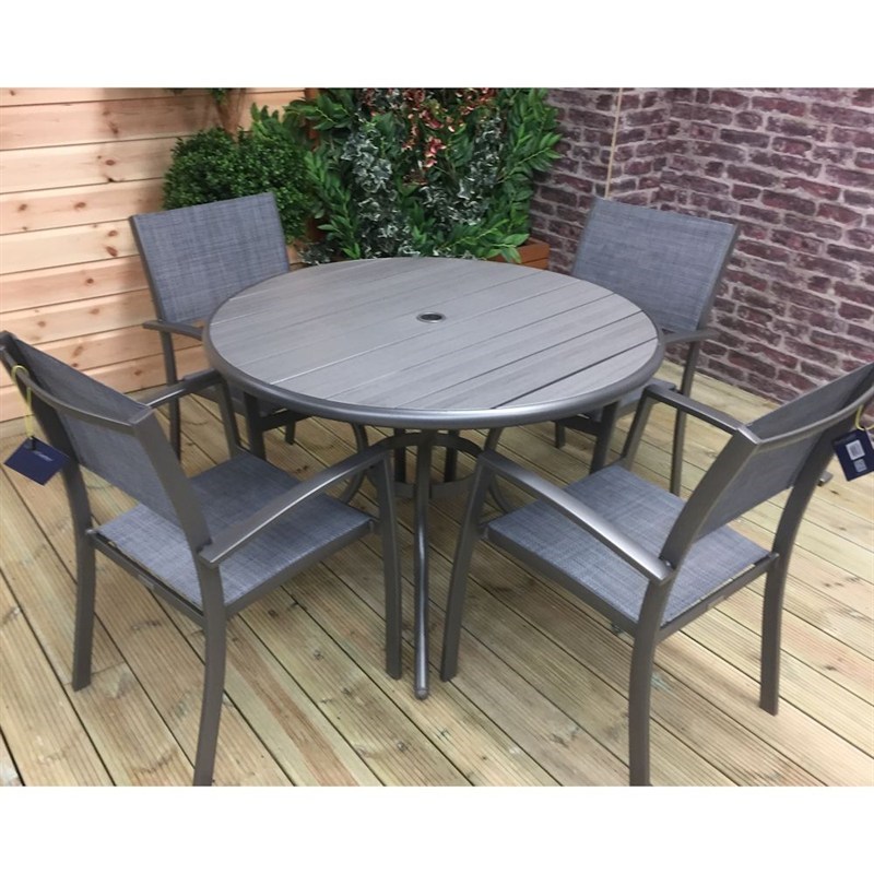 Lifestyle Garden Solana 4 Seat Round Botan Dining Set