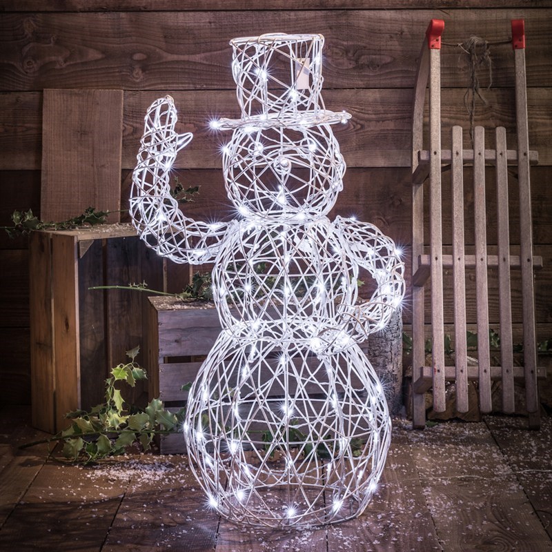 Noma 100cm White Wicker Light Up Snowman With 120 Leds 2518313 - Light Up Snowman Outdoor Uk Noma 100cm White Wicker Light Up Snowman With 120 Leds 2518313 - Light Up Snowman Outdoor Uk