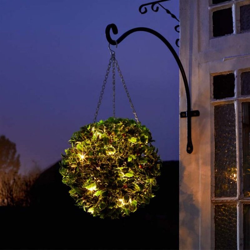 Three Kings Christmas 20 LED Holly Ball Decoration - 30cm (2541002)