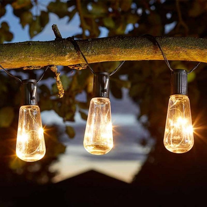 Smart Garden Eureka Vintage String Solar Lights 10 Bulbs 1060265