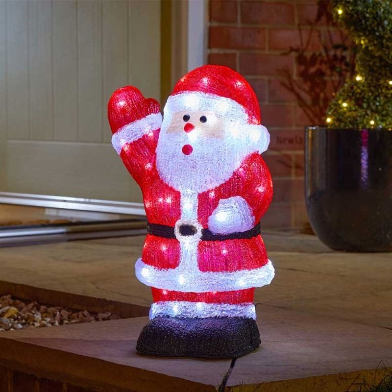 Three Kings InLit Ice Santa Large Acrylic Light Up Christmas ...