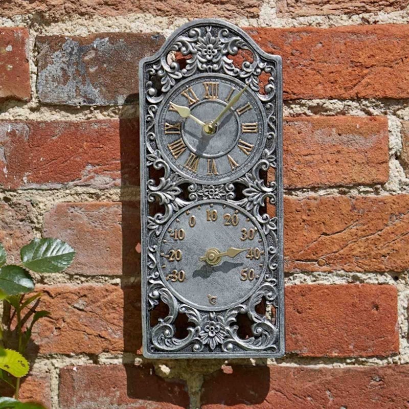 Outside In Westminster Wall Clock, Outdoor Clock And Thermometer Uk