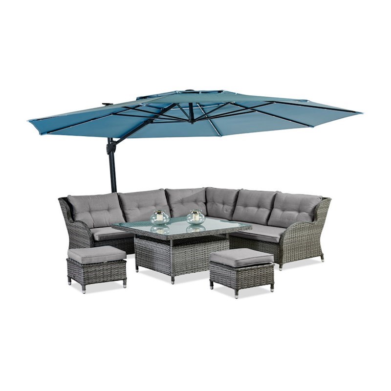 Supremo Palermo Corner Casual Outdoor Garden Furniture Dining Set 765665