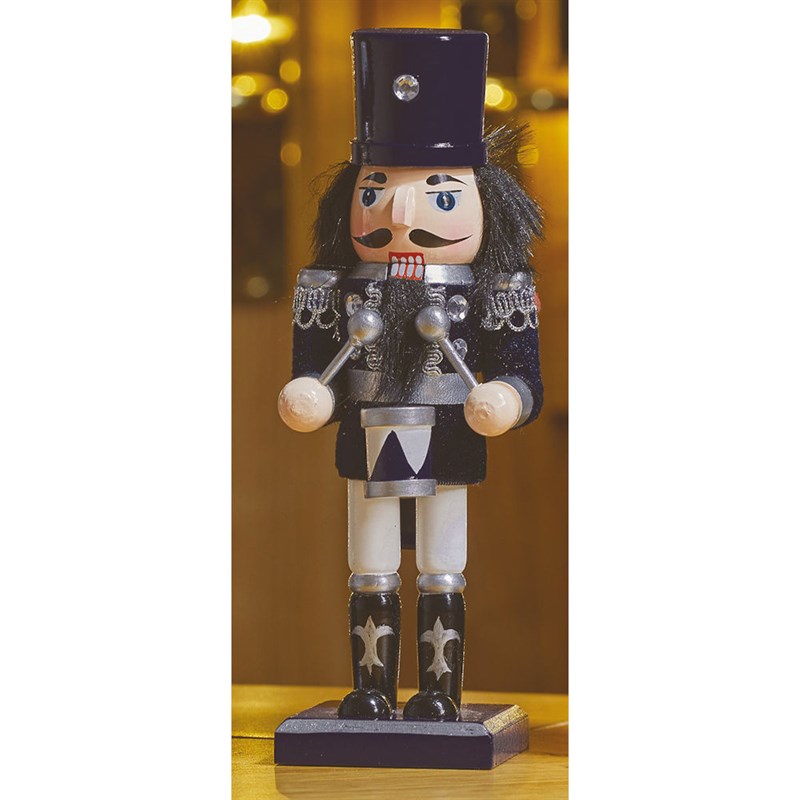 Three Kings Nutcracker Navy & Silver Christmas Decoration - Drummer (2538059)