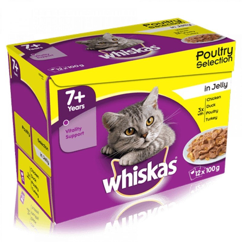 Whiskas Senior Poultry Selection In Jelly Wet Cat Food ...