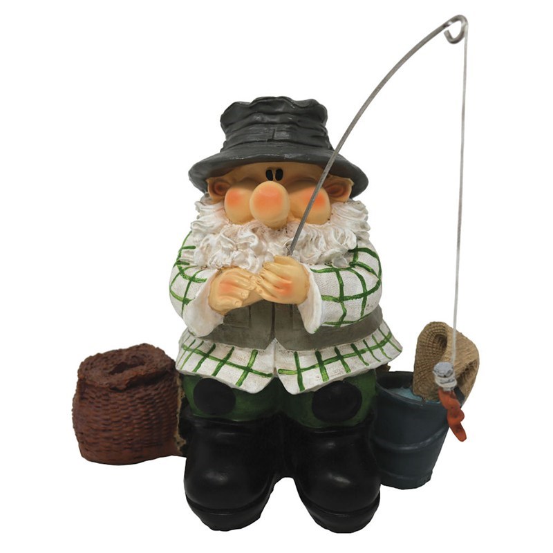 Woodland Wilf Goes Fishing Garden Gnome B9449