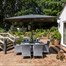 Glencrest Chatsworth Grey 6 Seat Rectangle Outdoor Garden Furniture Dining SetAlternative Image1