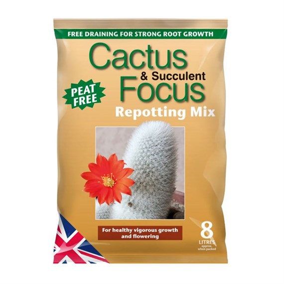 Growth Technology Cactus & Succulent Focus Repotting Mix Peat Free 8 L (MDCAF8)