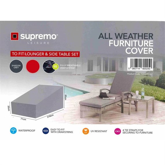 Supremo Lounger and Side Table Garden Furniture Cover (123.233.162)