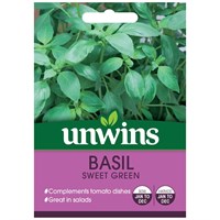 Unwins Seeds Herb Basil Sweet Green (30410065) Vegetable Seeds