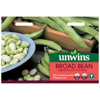 Unwins Seeds Broad Bean Aquadulce Claudia (31210094) Vegetable Seeds