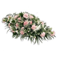 With Sympathy Flowers - Pink Carnation and Gypsophila Double Ended Spray