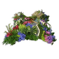 With Sympathy Flowers - Bespoke Garden Cushion