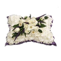 With Sympathy Flowers - Chrysanthemum Based Pillow