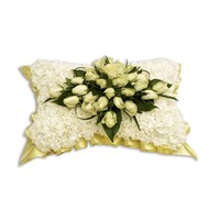 With Sympathy Flowers - Carnation Based Pillow - 18 Inch