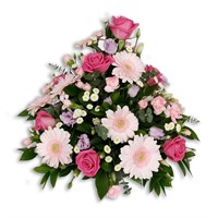With Sympathy Flowers - Pink and Lilac Posy 