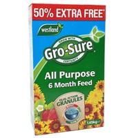 Gro-Sure 6 Month Slow Release Plant Food 1.1Kg + 50% Extra Free 1.65Kg (20100419)